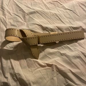 Torrid Size 00 Cream Gold Studded Knot Fashion Belt